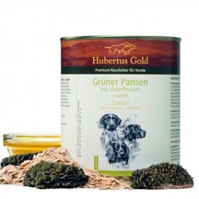 Hubertus Gold 800 g blik Groene pens met havervlokken & lijnzaadolie