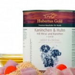 Hubertus Gold 800 g blik Konij & kip met gierst & wortelen