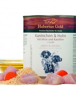 Hubertus Gold 800 g blik Konij & kip met gierst & wortelen