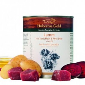 Hubertus Gold 800 g blik Lam met aardappel & rode bieten